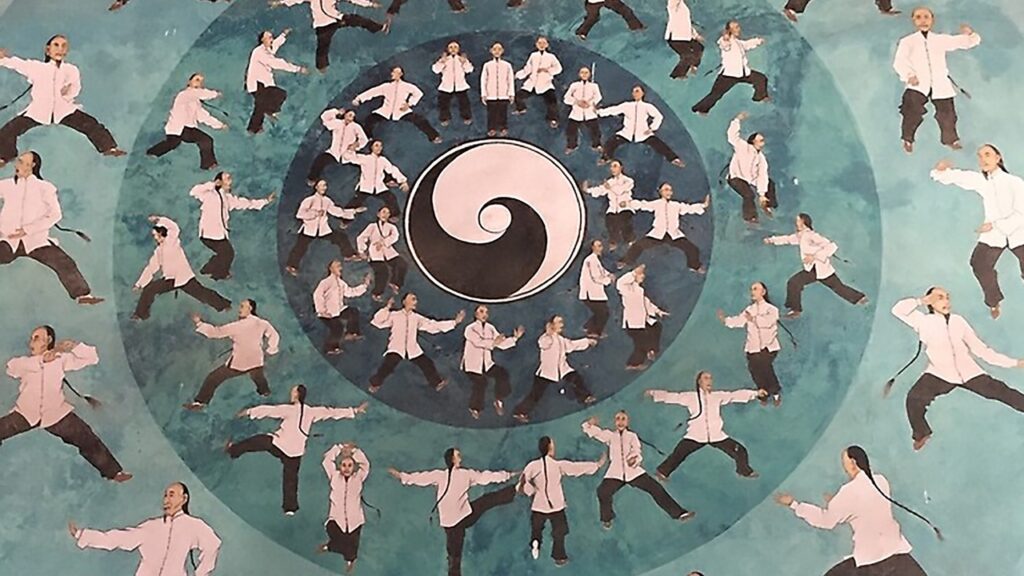 Qi Gong pose spiral, Taoism Yin Yang