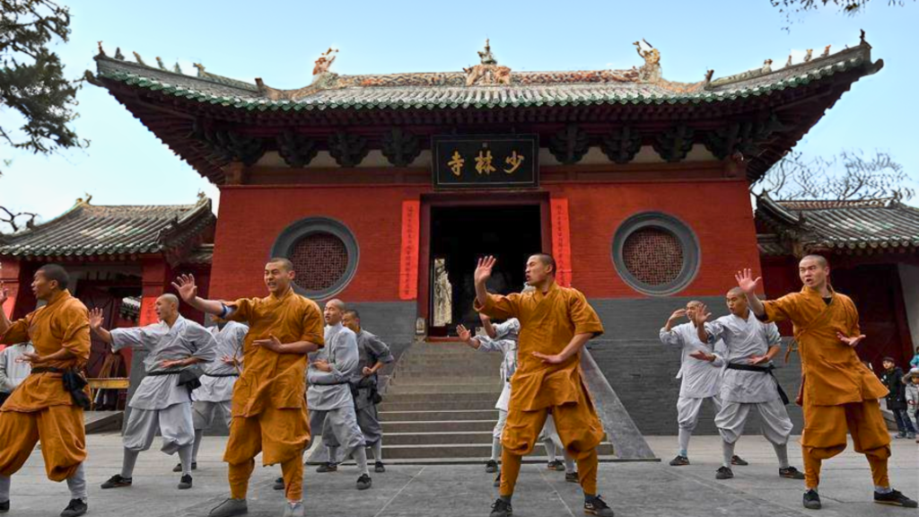 Shaolin Temple Henan Qi Gong group practice