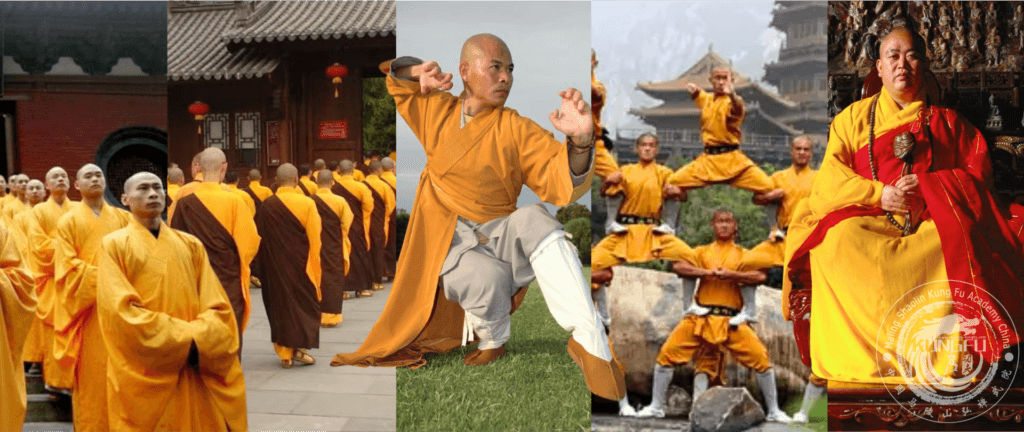 Yellow Robes Buddhist and Warrior monks of the Shaolin Temple