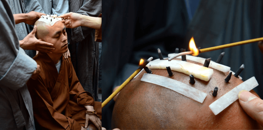 jieba monk dedication burning marks