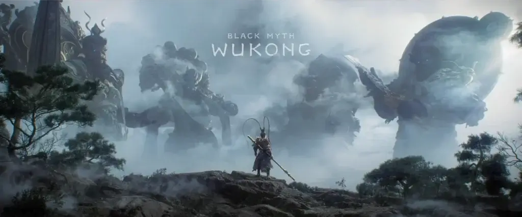 Sun Wukong facing 4 giants in gameplay screenshot