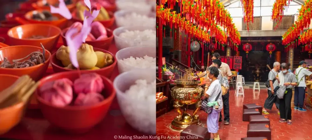 food and incense offerings