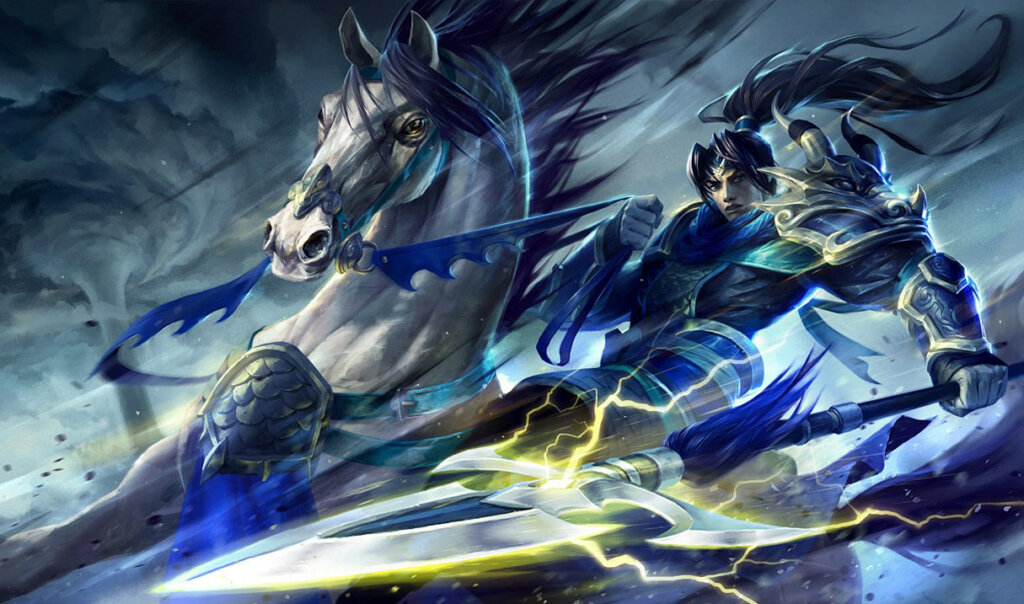 League of Legends Champion Xin Zhao with Warring Kingdoms Zhao Yun skin