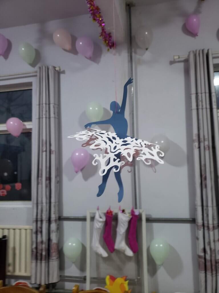 Sugar plum fairy decoration created by student