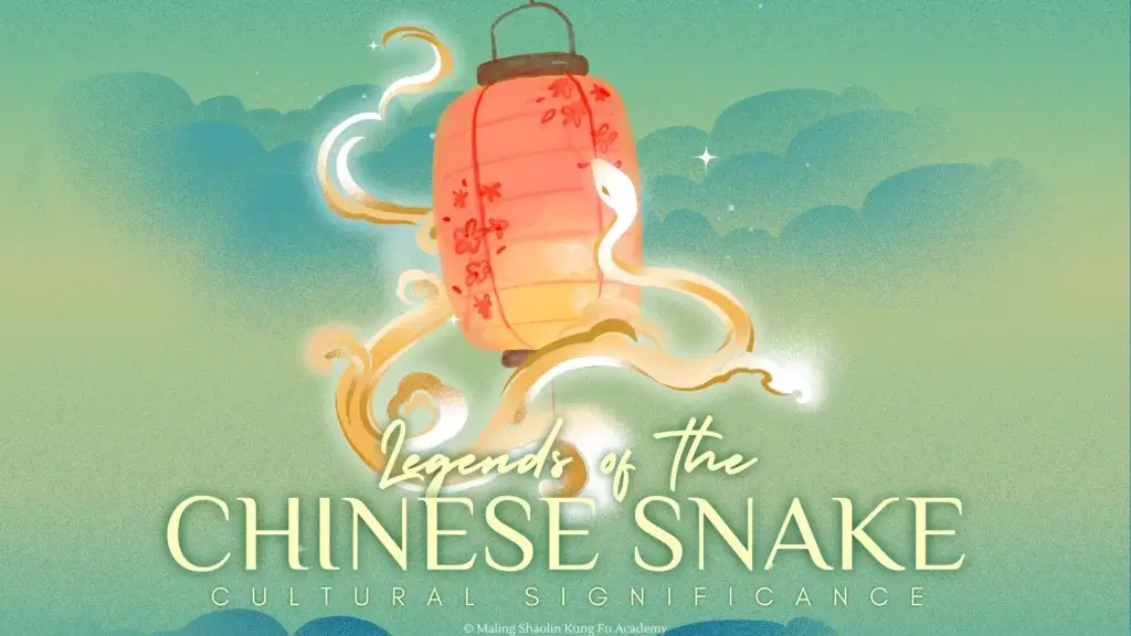 Artistic digital painting of a snake and traditional Chinese lantern