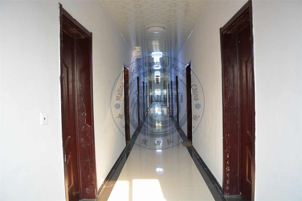 hallway of the accommodation building at Maling Kung Fu Academy
