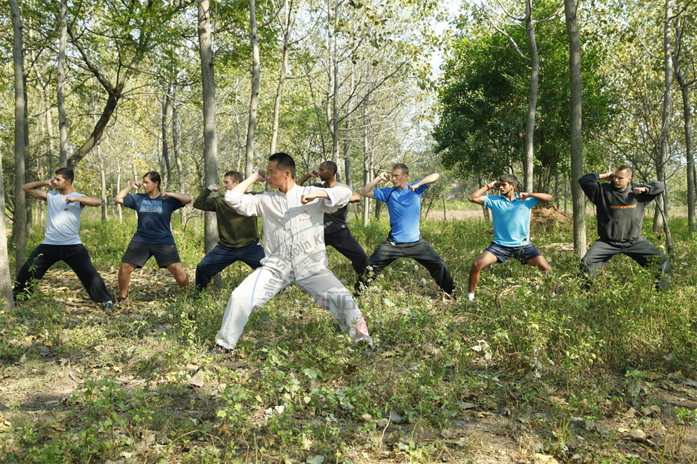 Shaolin Kung Fu Master teaching foreign students taichi