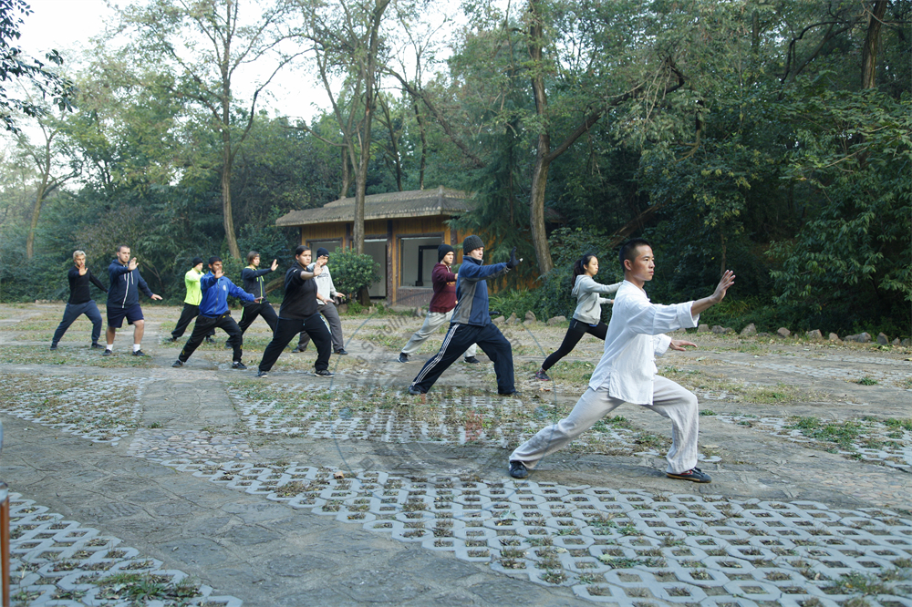 Shaolin Kung Fu Master teaching foreign students taichi