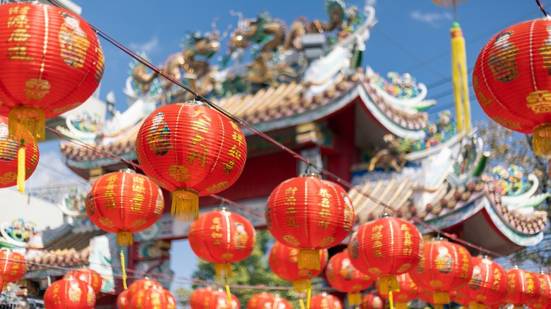 Chinese Lunar New Year Red Lanterns