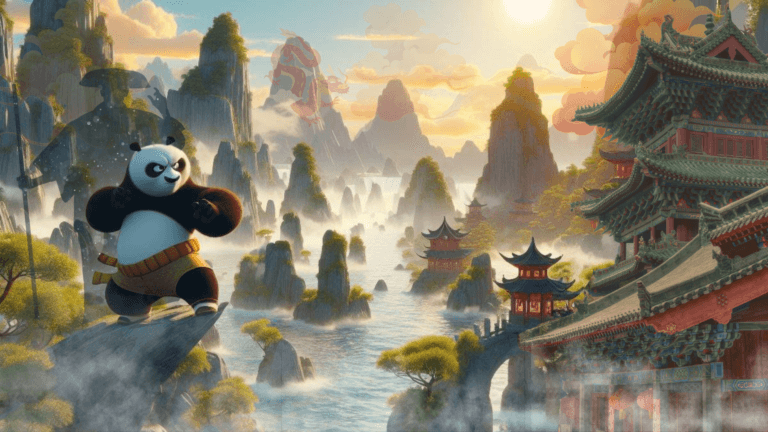 kung fu panda and shaolin temple