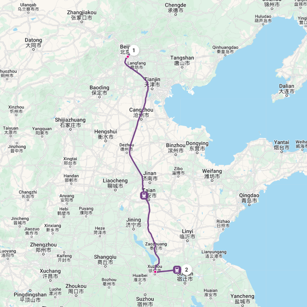 Beijing Airport PEK to Xinyi Map
