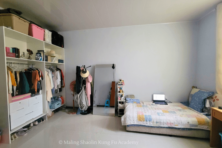 long-term student room with new wardrobes