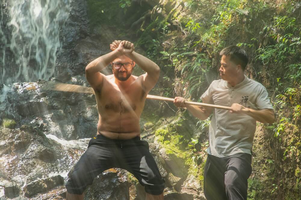 Student practicing conditioning at Maling Mountain