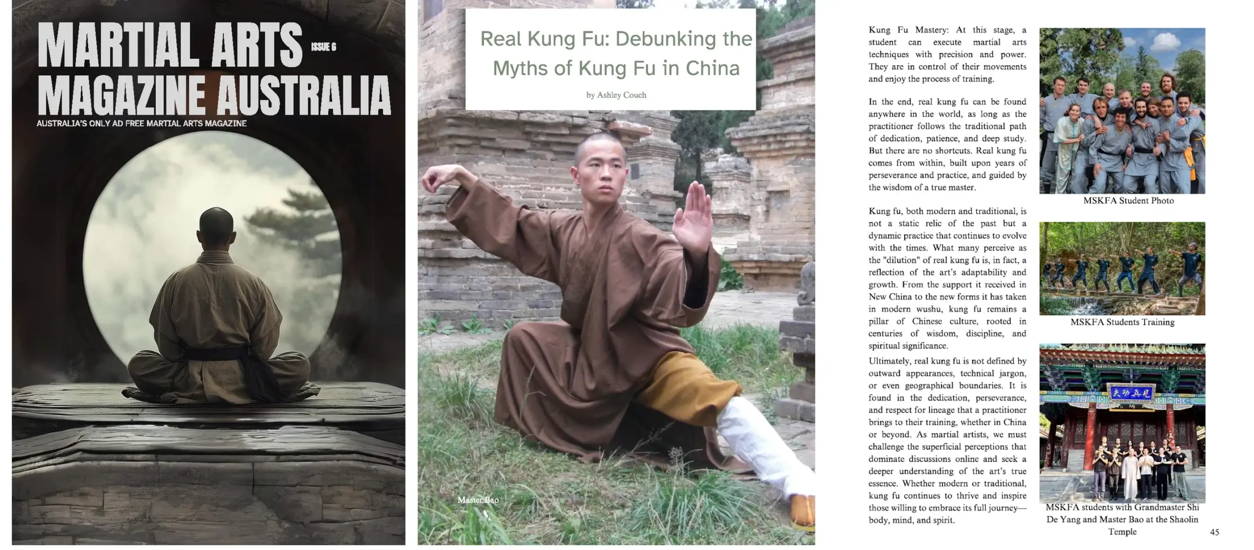 Martial Arts Magazine Australia 2024 article excerpt of 14 pages