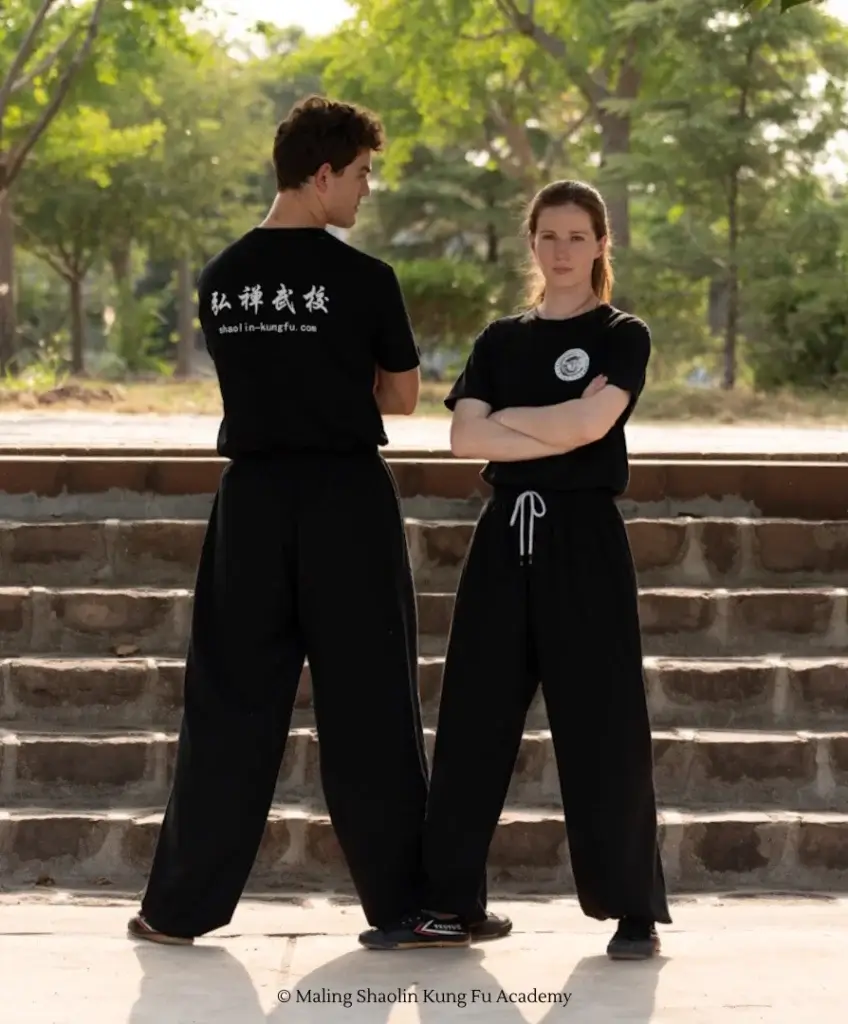 Two Maling Academy students in the school Uniform